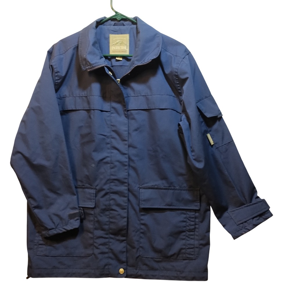 Pacific Trail Womens Navy‎ Blue Outdoor Wear Jacket WindbreakerSize Medium